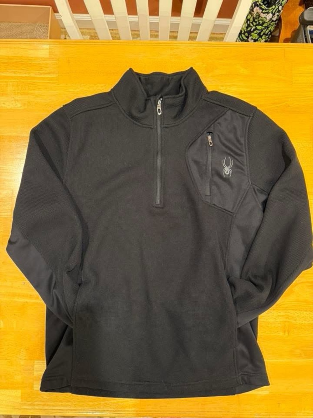 Spyder Men’s Black Quarter-Zip Performance Pullover